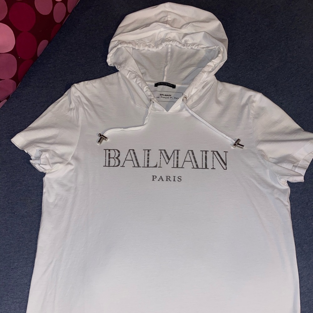 balmain hooded t shirt SOLD